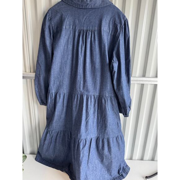 Jones New York Denim Jean Puff Sleeve Dress xl EUC - Picture 5 of 6